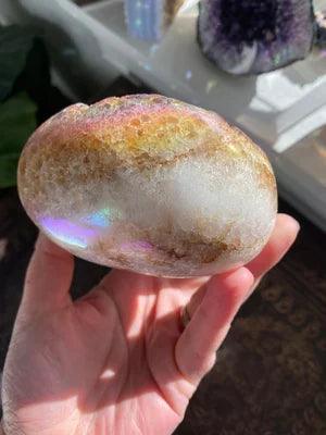 Lighteme Angel Aura Heart Shaped Rainbow Crystal Cluster