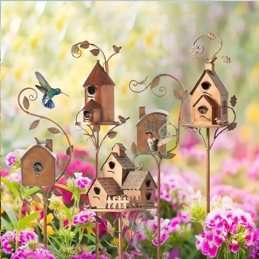 Lighteme Garden decoration metal bird house