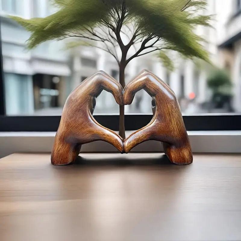 Lighteme Love hand decoration with imitation wood grain