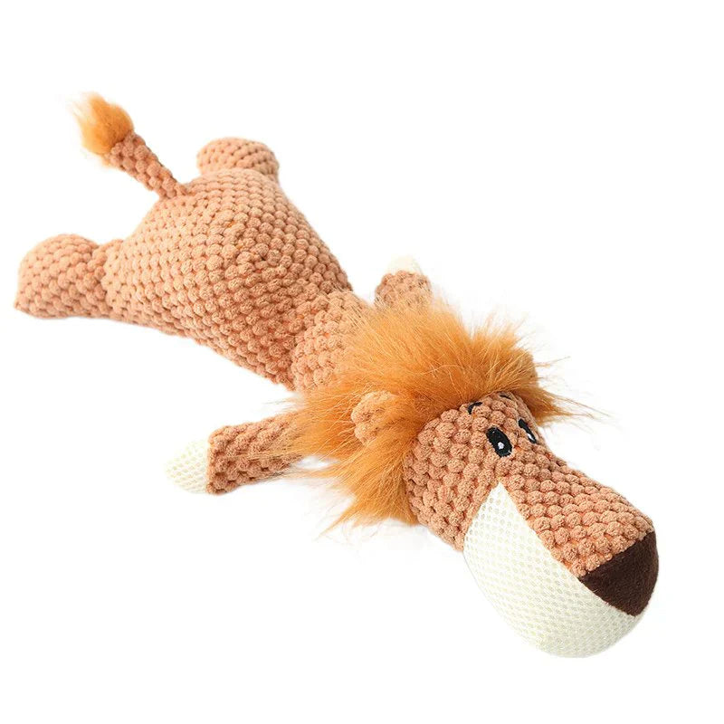 Lighteme Plush Cartoon Puppy Chew Toy with Squeaker for Small Dogs