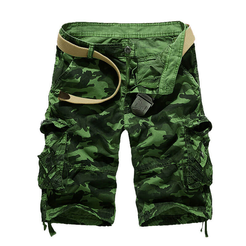 Lighteme Men's Loose Casual Camouflage Cargo Shorts Multi Pocket Hiking Shorts