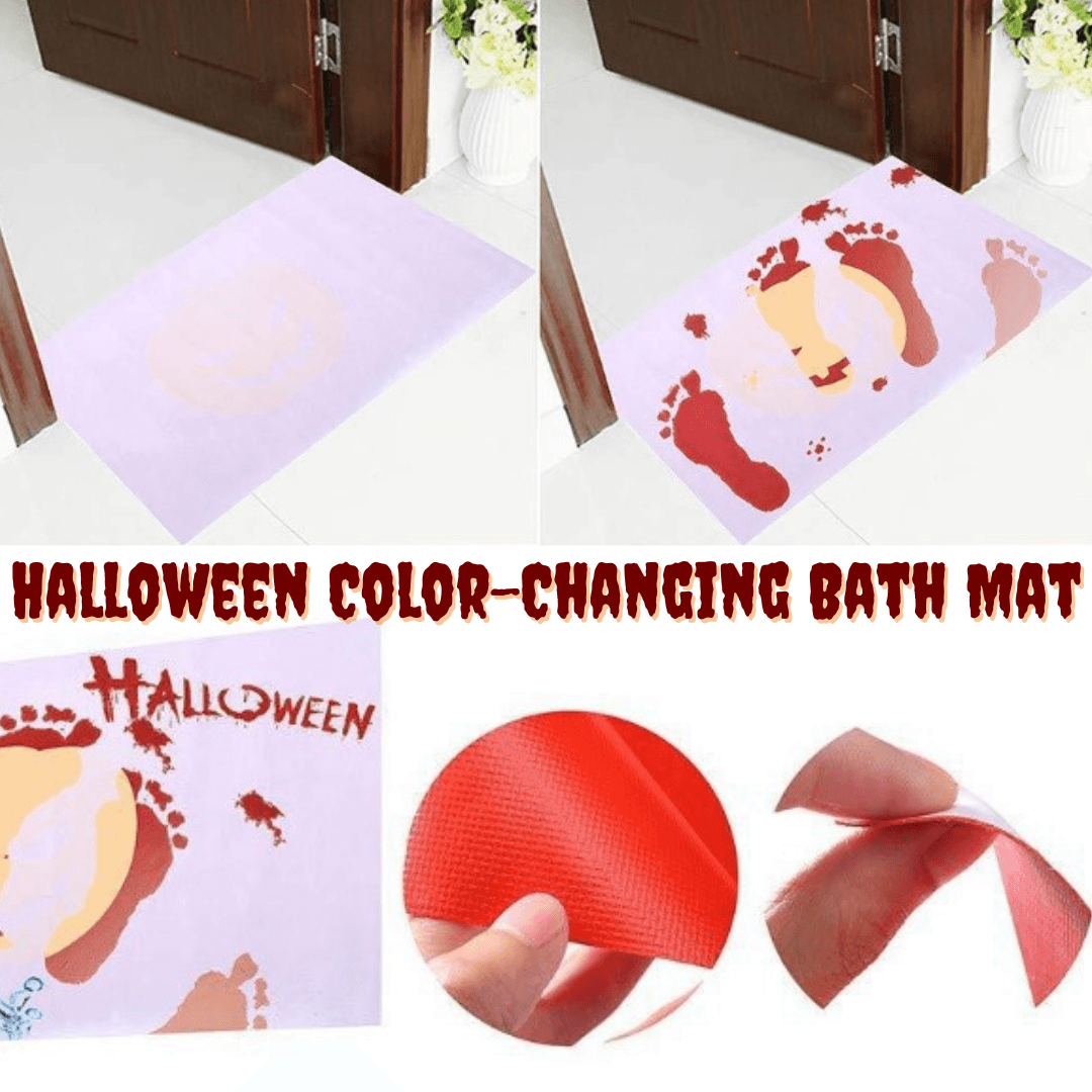 Lighteme Halloween Bloody Color Changing Bath Mat | Turns Blood Red When Wet