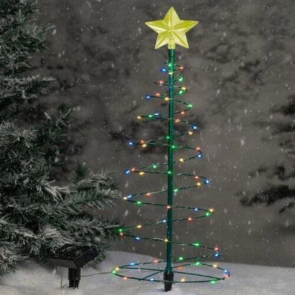 Lighteme Solar LED metal Christmas tree with fairy lights