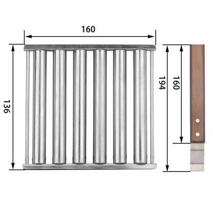 Lighteme Stainless Steel BBQ Hotdog Roller Rack with Handle