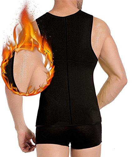 Lighteme Men's Waist Training Zip Up Sauna Vest - Tone Up Fast!