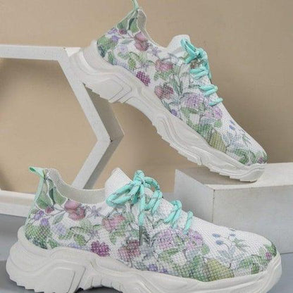 Lighteme Floral Print Sneakers For Womens