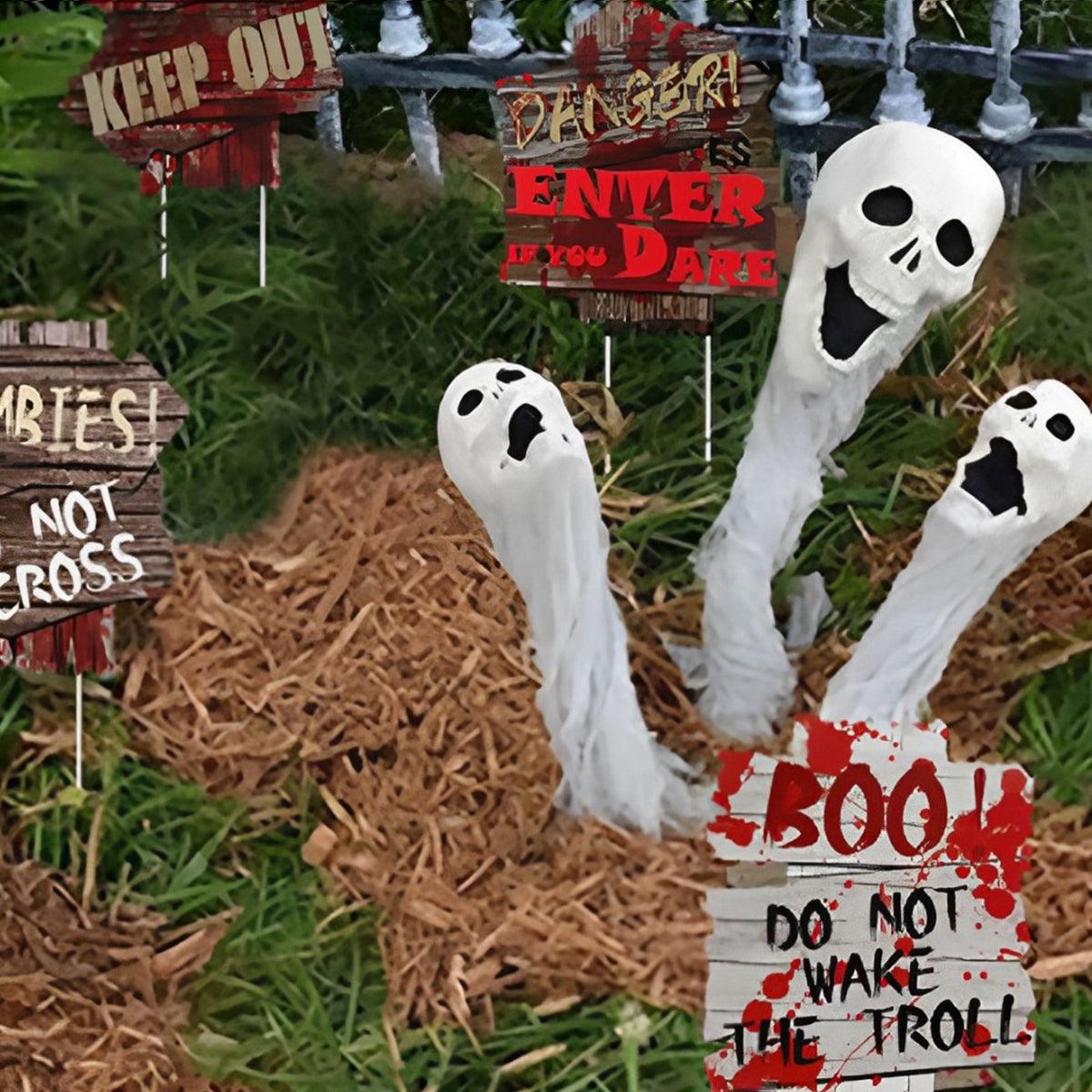 Lighteme Horror decoration 6pc Halloween Yard Signs