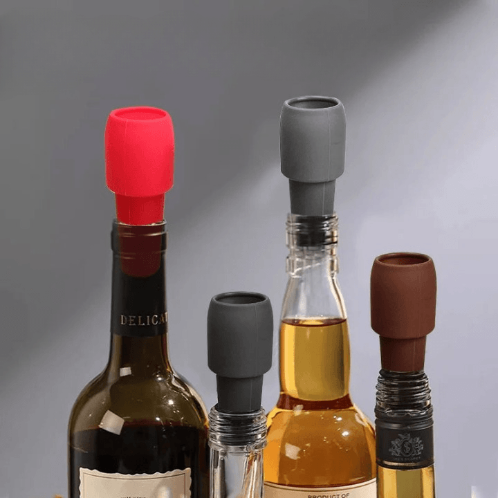 Lighteme Silicone Wine & Champagne Bottle Stoppers | Set of 10 PCS