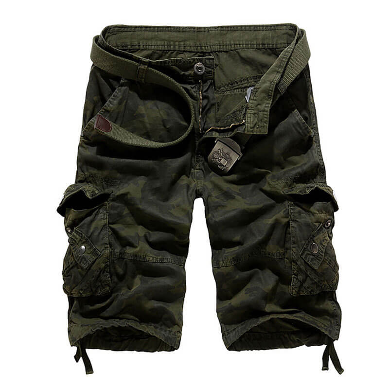 Lighteme Men's Loose Casual Camouflage Cargo Shorts Multi Pocket Hiking Shorts