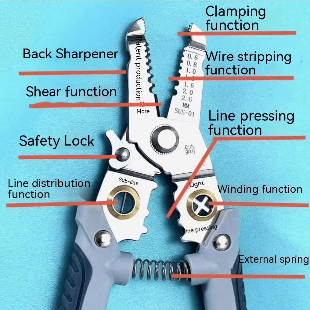 Lighteme 7 in 1 Hand Multi-Tool Wire Stripper