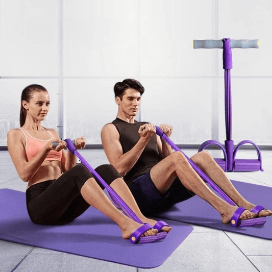 Lighteme Elastic Resistance Rower Set for Home Workouts