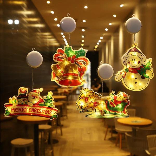 Lighteme Christmas Window Decoration Light with Suction Cup - Set of 6