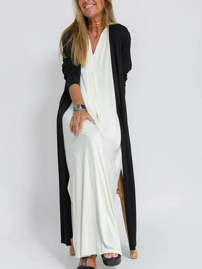 Lighteme Elegant Solid Color Sleeveless Maxi Dress