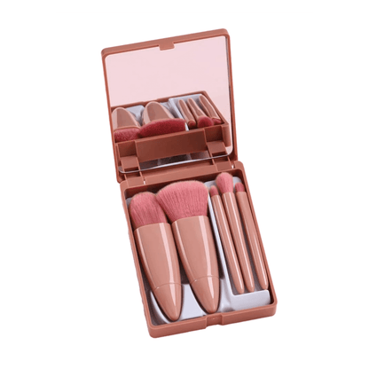 Lighteme 5 in 1 Makeup Brushes Set with Mirror