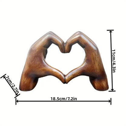 Lighteme Love hand decoration with imitation wood grain