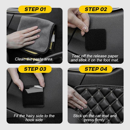 Lighteme Anti Slip Self Adhesive Car Mat Stickers Set of 10 PCS