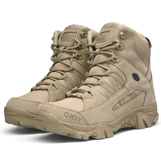 Lighteme Men's High Top Tactical Outdoor Boots Lightweight Military Boots