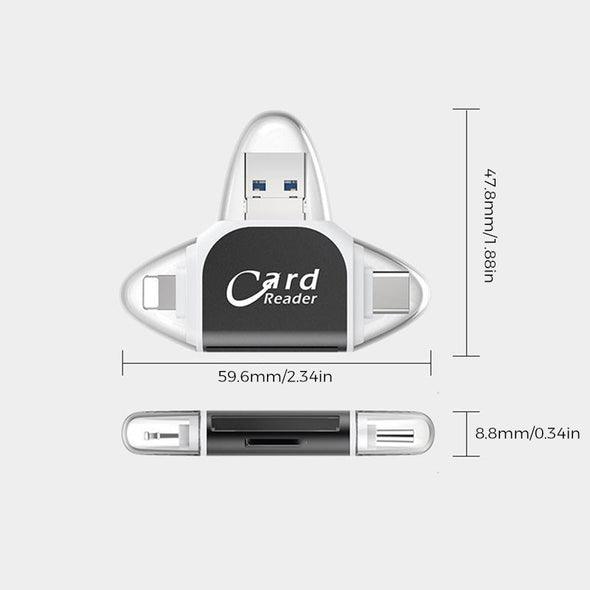 Lighteme 4 in 1 SD TF Card Reader