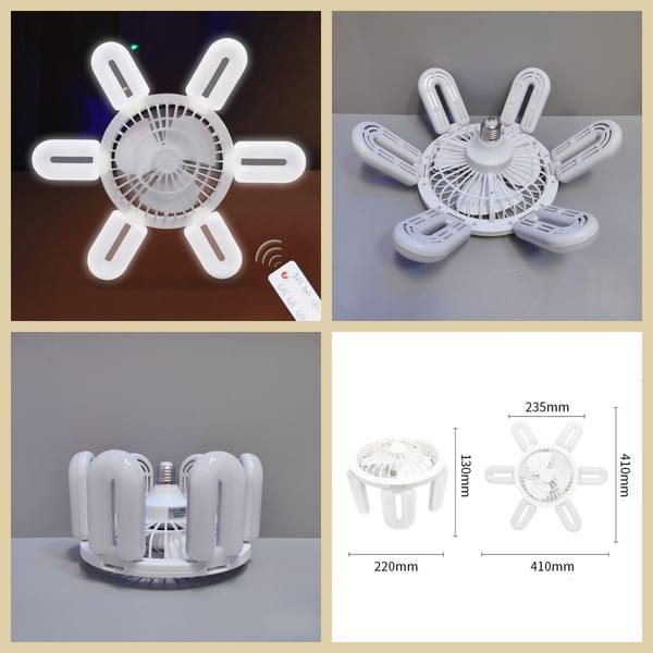 Lighteme 2 in 1- 6 Light Foldable Fan