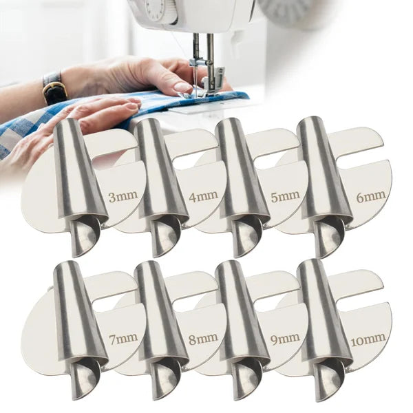 Lighteme Stainless Steel Sewing Rolled Hemmer Foot | Set of 8