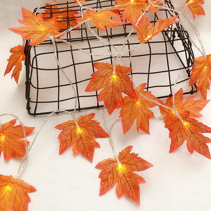 Lighteme Halloween Maple Leaf LED Light String