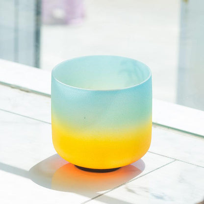 7-12 inches Rainbow Color 440/432Hz Crystal Singing Bowl Chakra Quartz Sound Healing Bowl - HLURU.SHOP