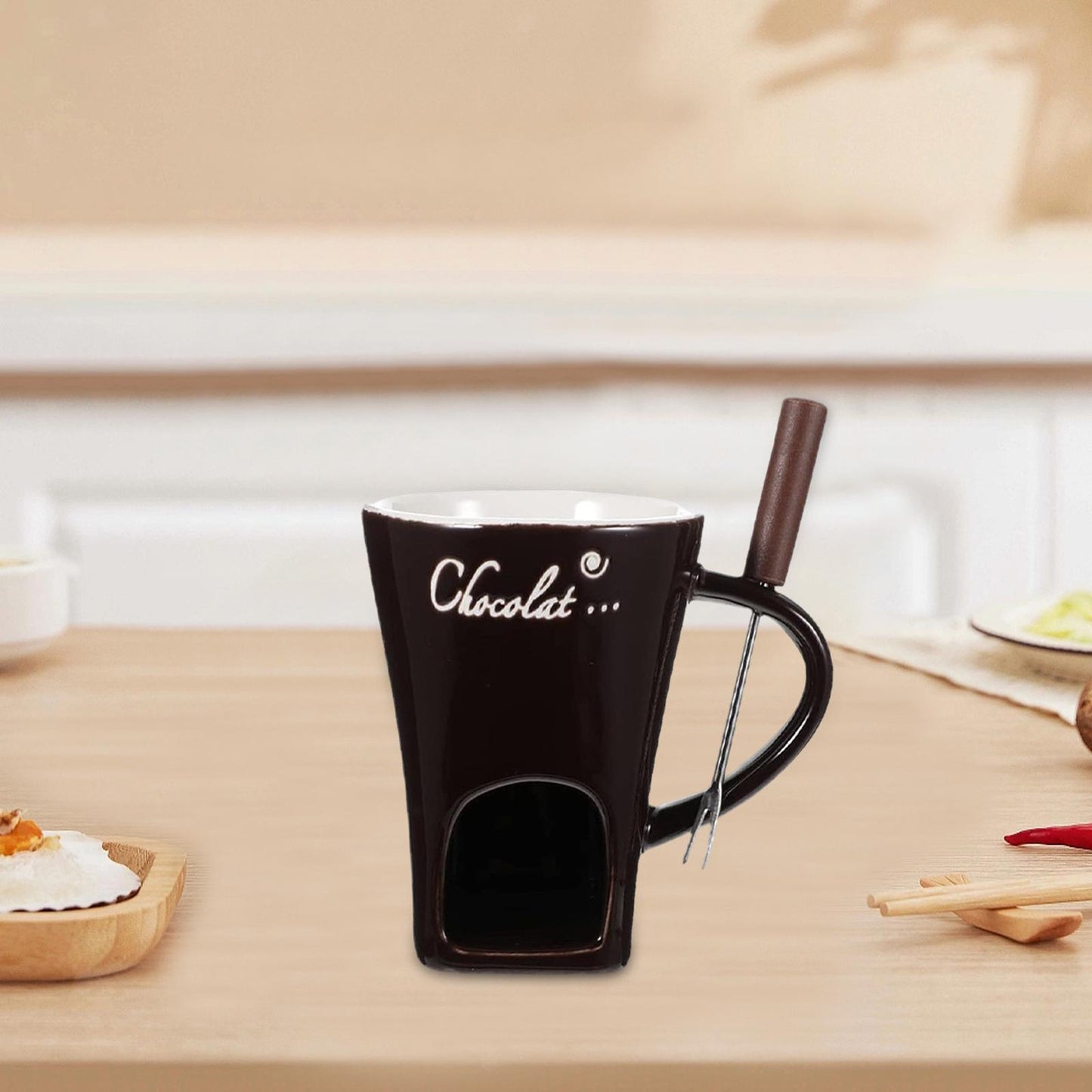 Lighteme Multifunctional Fondue Mug | Perfect for Chocolate, Cheese, DIY Candles & More