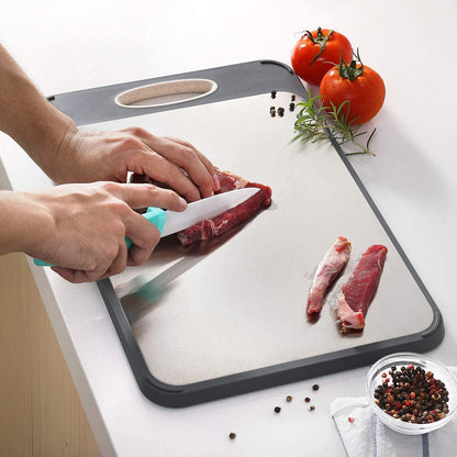 Lighteme Chopping board for the kitchen - Stainless steel chopping board for meals