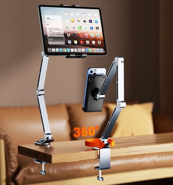 Lighteme Adjustable Bed Tablet Stand for 4-12.9 inch Mobile Phones & Tablets