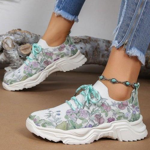 Baskets à imprimé floral Lighteme pour femmes 