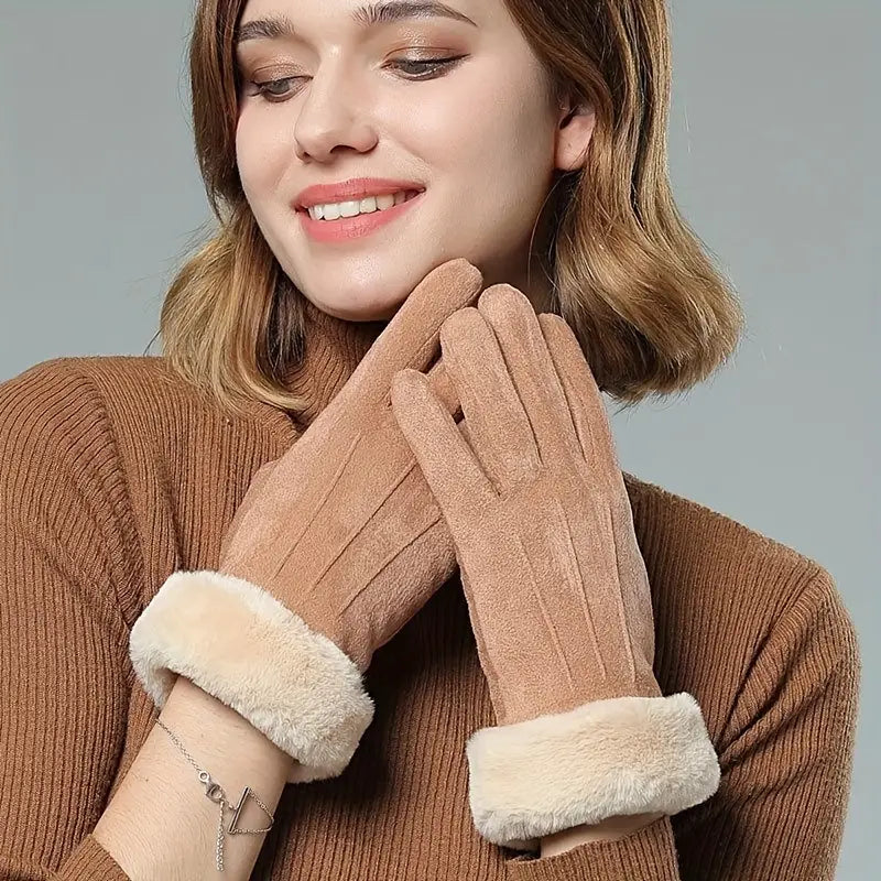 Lighteme velvet gloves with thickening