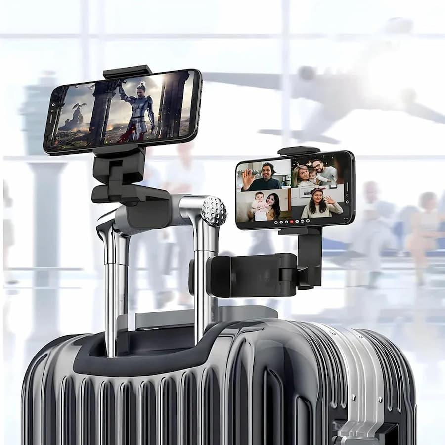 Lighteme Folding mobile phone holder - No more holding your phone while traveling