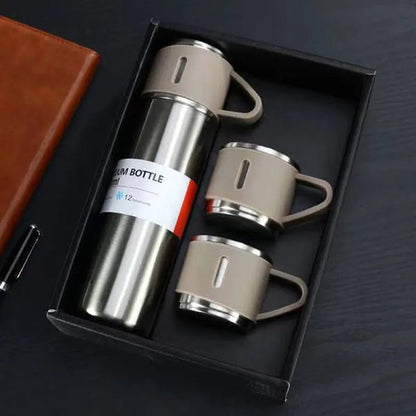 Lighteme Stainless Steel Vacuum Thermo Travel Bottle & Mug Set