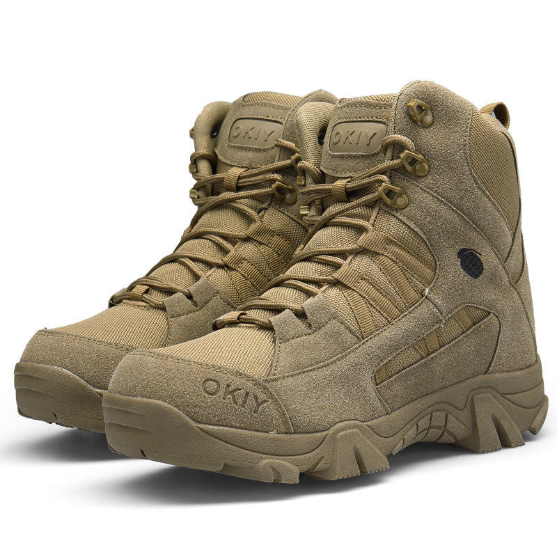 Lighteme Men's High Top Tactical Outdoor Boots Lightweight Military Boots