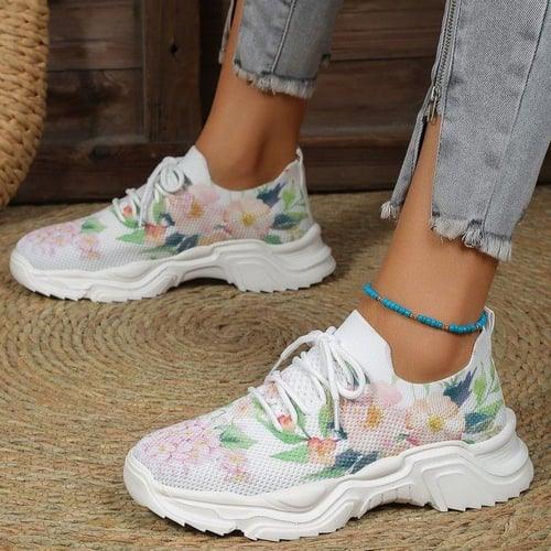 Baskets à imprimé floral Lighteme pour femmes 