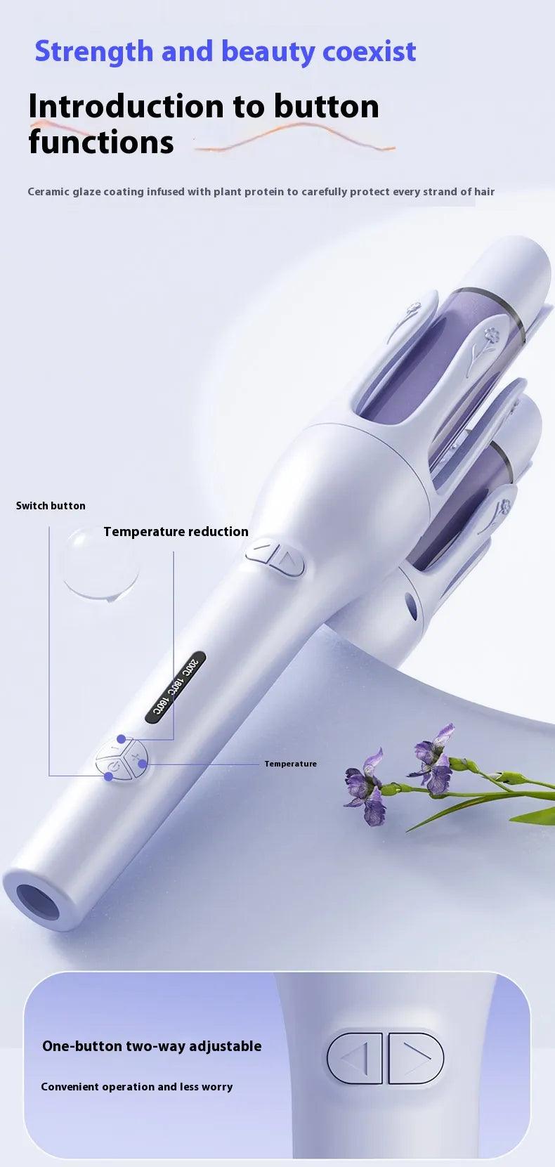 Lighteme 32mm Automatic Hair Curler with Dual-Purpose Anion Technology