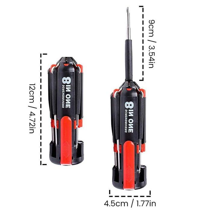 Lighteme 8 Screwdrivers in 1 Tool with Worklight