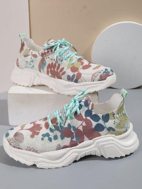 Lighteme Floral Print Sneakers For Womens