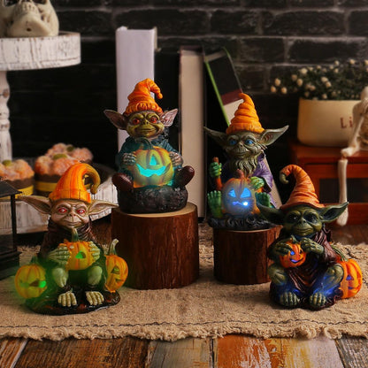 Lighteme - Halloween Resin Statue with Pumpkin Lamp | BUY 1 GET 1 FREE