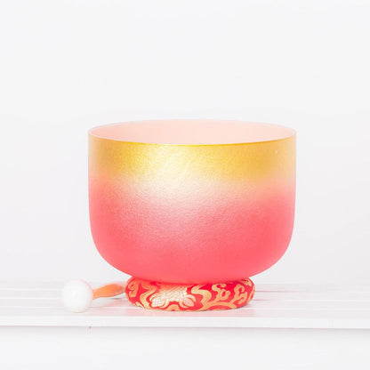 8-12 Inches Crystal Singing Bowl 440/432Hz Gilding 7 Colors Chakra Bowl Quartz Singing Sound Healing Bowl - HLURU.SHOP