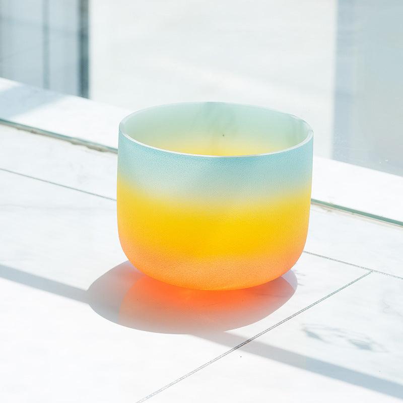 8-inch Rainbow Color Crystal Singing Bowl Seven Chakra Yoga Sound Therapy Bowl - HLURU.SHOP