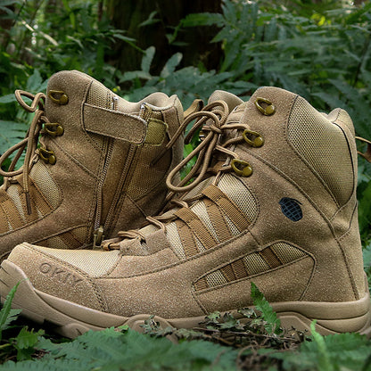 Lighteme Men's High Top Tactical Outdoor Boots Lightweight Military Boots