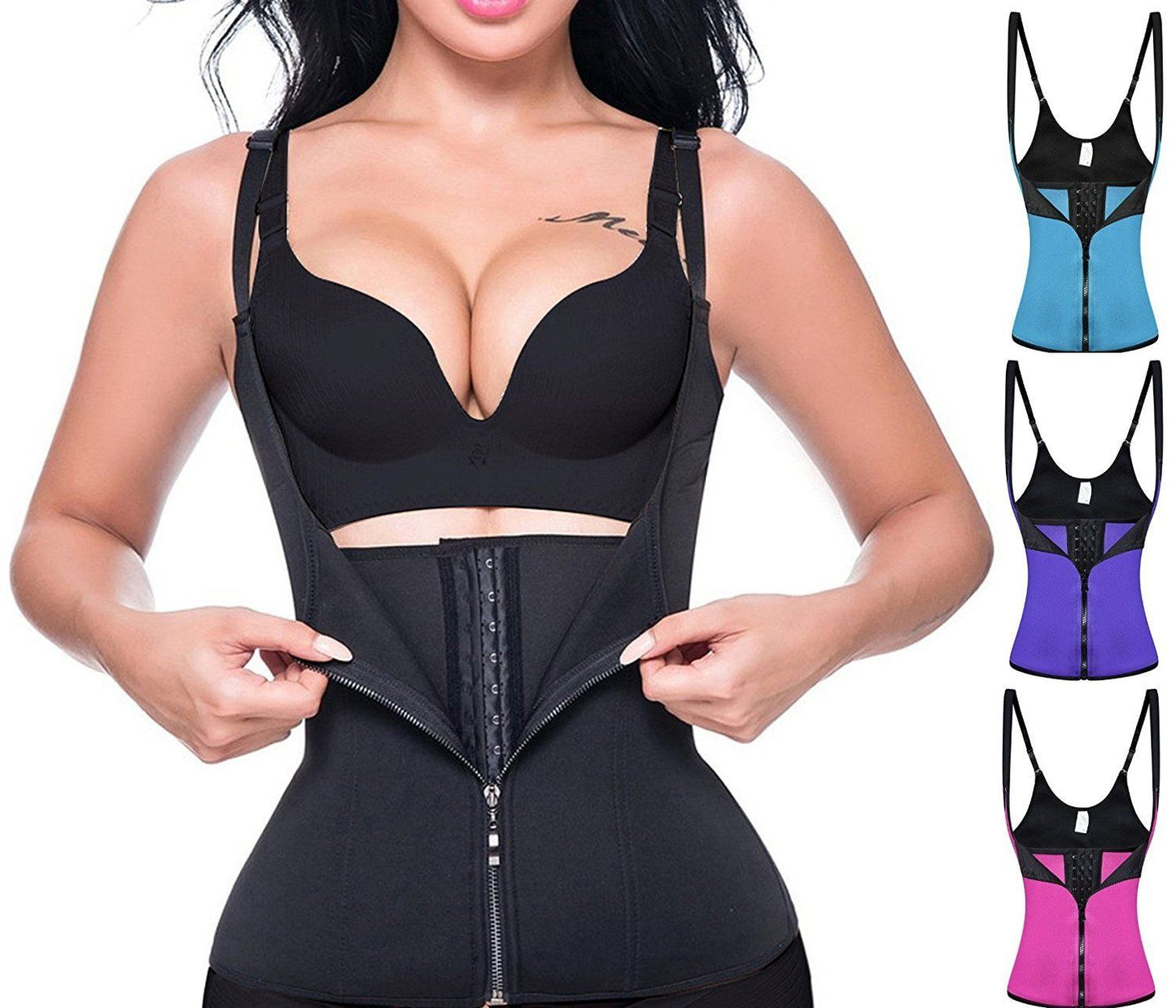 Lighteme Waist Trainer Body Shaper ~ Zip Up Corset Vest!