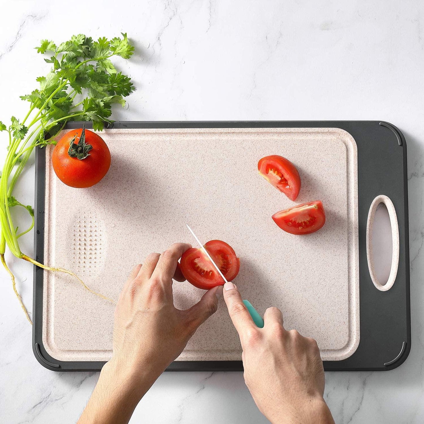 Lighteme Chopping board for the kitchen - Stainless steel chopping board for meals