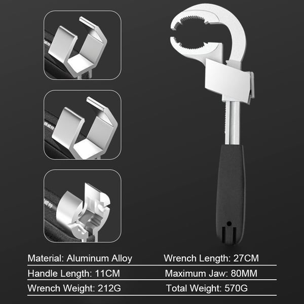 Lighteme Multifunction Adjustable Double-Ended Wrench