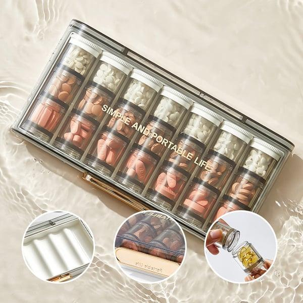 Lighteme Portable High Capacity Weekly Pill Box