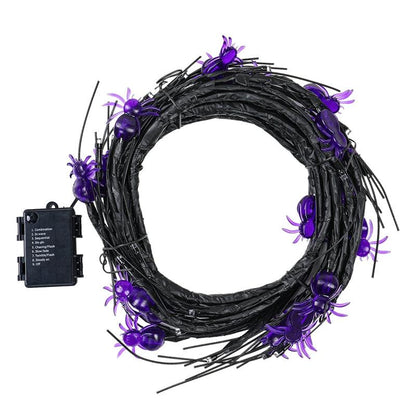 Lighteme Halloween Purple Spider Vine String Lights