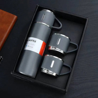 Lighteme Stainless Steel Vacuum Thermo Travel Bottle & Mug Set