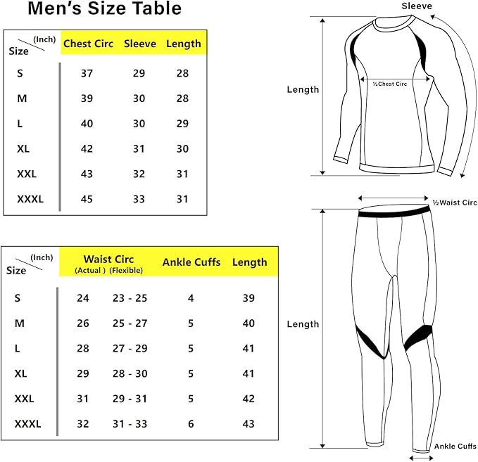 Lighteme Men's Camouflage Thermal Underwear Tactical Sports Shapewear Set