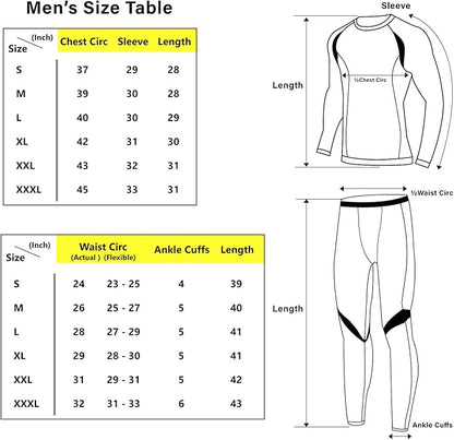 Lighteme Men's Camouflage Thermal Underwear Tactical Sports Shapewear Set